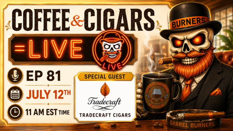 Coffee And Cigars Live Ep 81 : Tradecraft Cigars